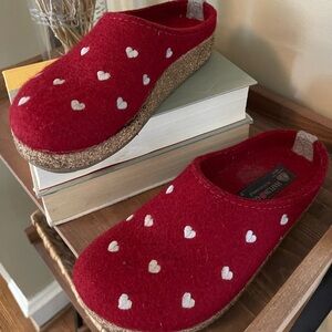 ❤️ Haflinger® Cuoricini slipper clog, EU 39, US 8, good condition, Wool